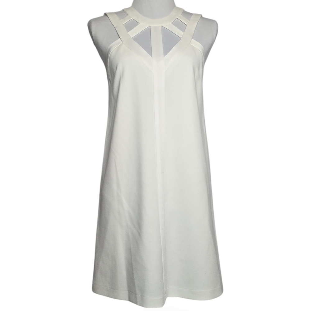 BCBGMaxAzria White Backless A-line Mini Dress